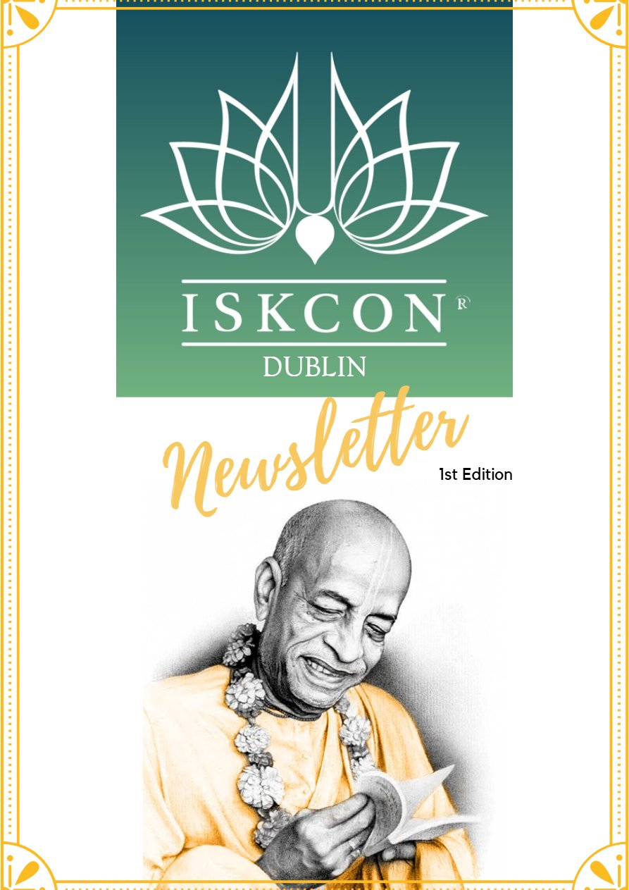 ISKCON Dublin's First Newletter and what we're up to!